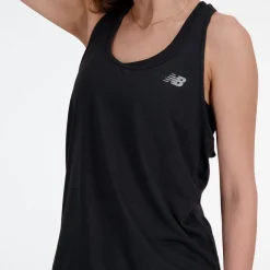 New Balance Træningstøj|Løbetøj-Athletics Løbetop Dame  Black Heather
