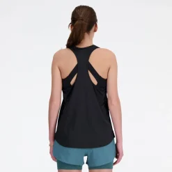 New Balance Træningstøj|Løbetøj-Athletics Løbetop Dame  Black Heather
