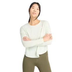 New Balance Løbetøj|Træningstøj-Drapey Jersey Long Sleeve T-Shirt Dame  Natural Mint