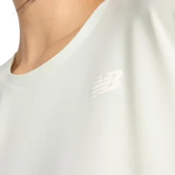 New Balance Løbetøj|Træningstøj-Drapey Jersey Long Sleeve T-Shirt Dame Natural Mint