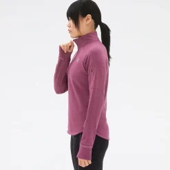 New Balance Løbetøj|Outdoortøj-Heat Grid Half Zip Dame, raisin heather  Raisin heatherMateriale: