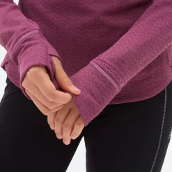 New Balance Løbetøj|Outdoortøj-Heat Grid Half Zip Dame, raisin heather  Raisin heatherMateriale: