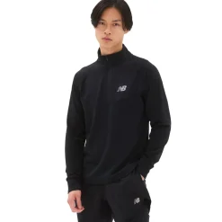 New Balance Løbetøj|Træningstøj-Heat Grid Half Zip Herre, sort Black