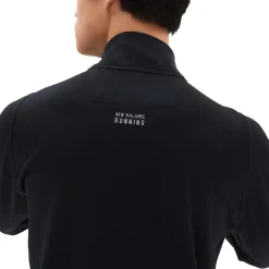New Balance Løbetøj|Træningstøj-Heat Grid Half Zip Herre, sort  Black