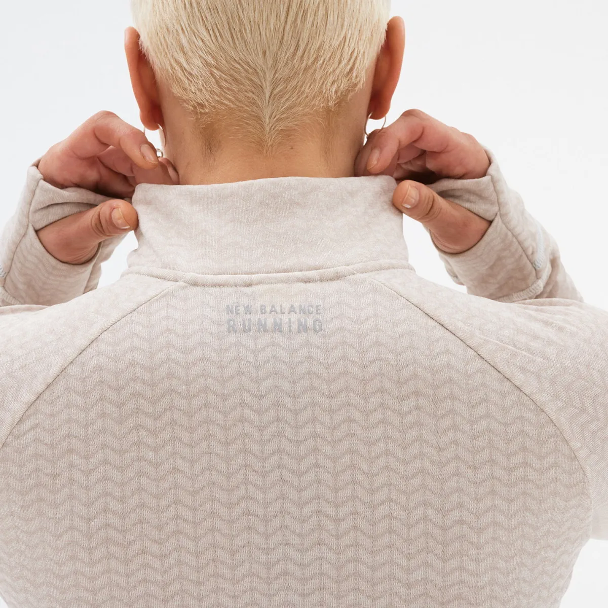 New Balance Løbetøj|Outdoortøj-Heat Grid Half Zip Dame, sea salt Sea salt heatherMateriale: