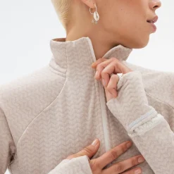 New Balance Løbetøj|Outdoortøj-Heat Grid Half Zip Dame, sea salt Sea salt heatherMateriale: