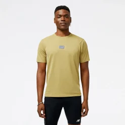 New Balance Træningstøj|Løbetøj-Impact AT N-Vent T-shirt Herre  Olive Oil