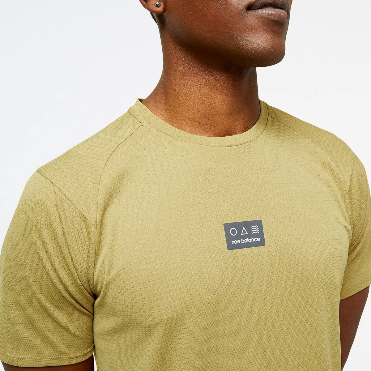 New Balance Træningstøj|Løbetøj-Impact AT N-Vent T-shirt Herre Olive Oil
