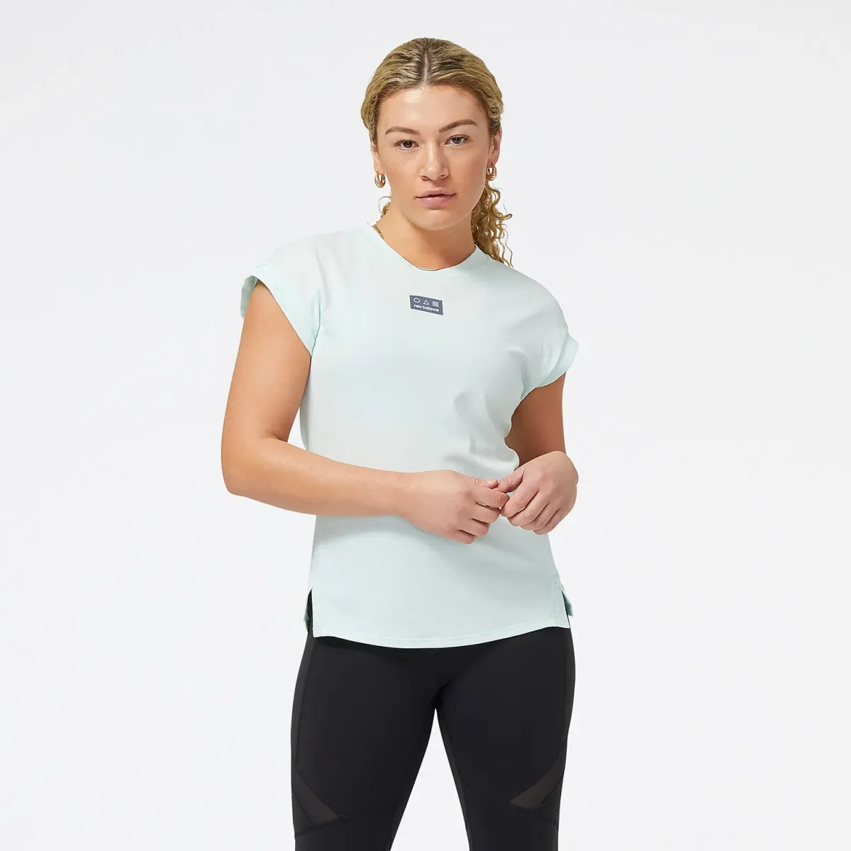 New Balance Træningstøj|Løbetøj-Impact AT N-Vent T-shirt Dame Light Surf