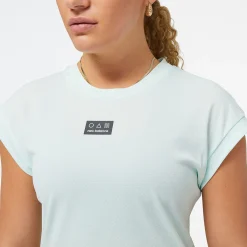New Balance Træningstøj|Løbetøj-Impact AT N-Vent T-shirt Dame Light Surf