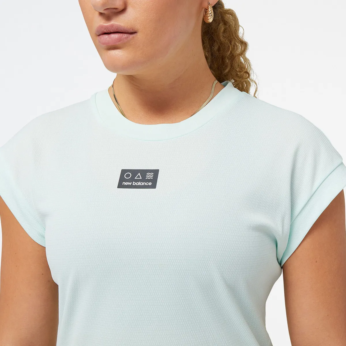 New Balance Træningstøj|Løbetøj-Impact AT N-Vent T-shirt Dame Light Surf