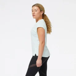 New Balance Træningstøj|Løbetøj-Impact AT N-Vent T-shirt Dame Light Surf