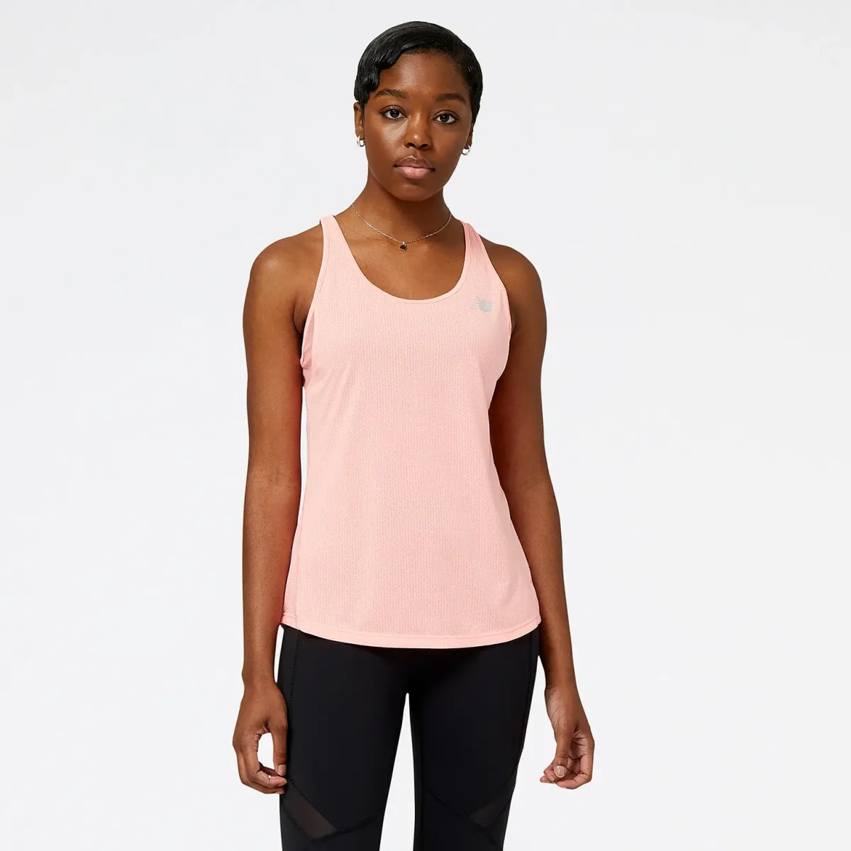 New Balance Træningstøj|Løbetøj-Impact Run Singlet Dame Grapefruit Heather