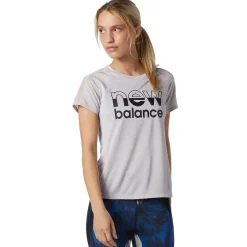 New Balance Løbetøj|Træningstøj-Printed Impact Run T-shirt Dame