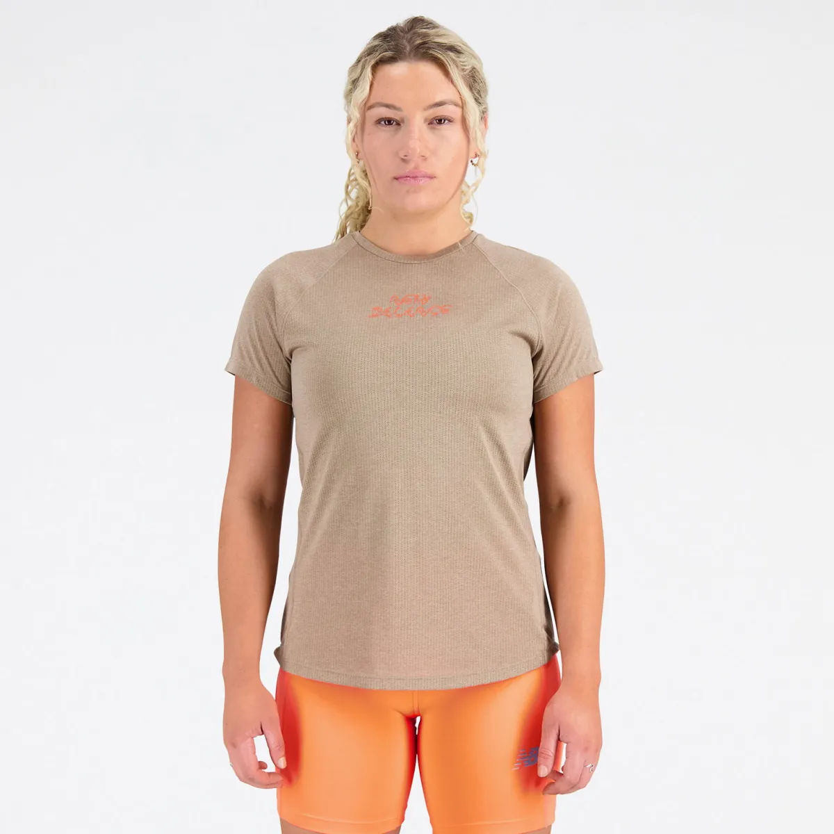 New Balance Løbetøj|Træningstøj-Printed Impact Run T-shirt Dame