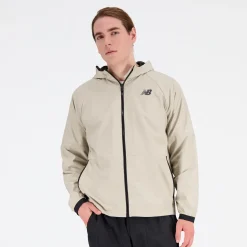 New Balance Løbetøj|Løbetøj-R.W.Tech Lightweight Woven Løbejakke Herre Aluminum