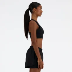 New Balance Træningstøj|Træningstøj-Sleek Medium Support Pocket Sports BH Black