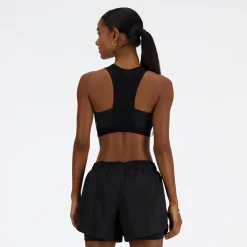 New Balance Træningstøj|Træningstøj-Sleek Medium Support Pocket Sports BH Black