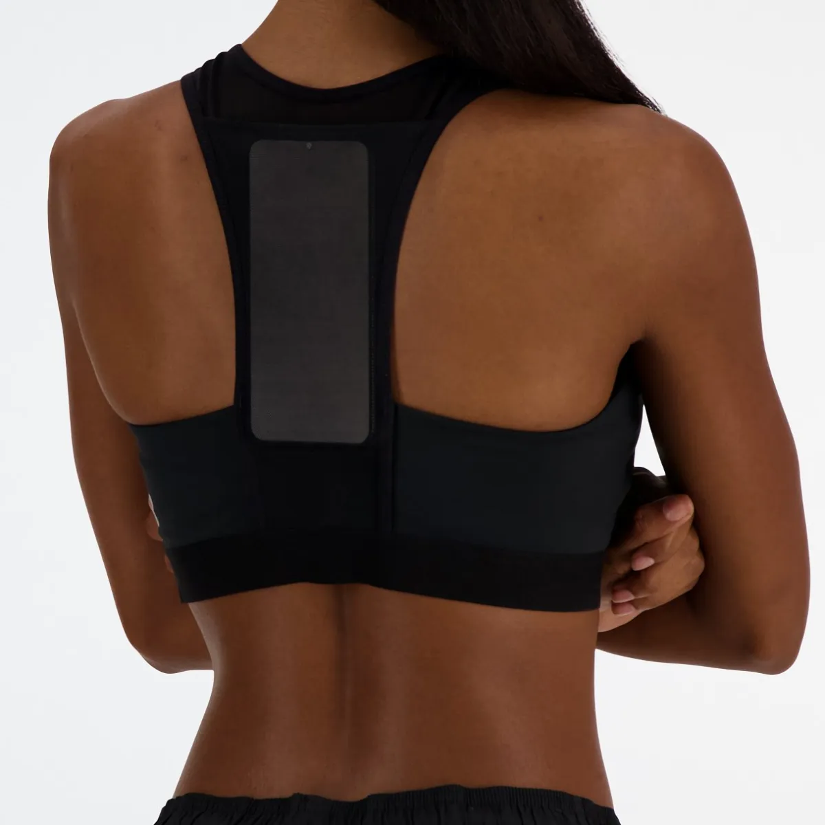 New Balance Træningstøj|Træningstøj-Sleek Medium Support Pocket Sports BH Black