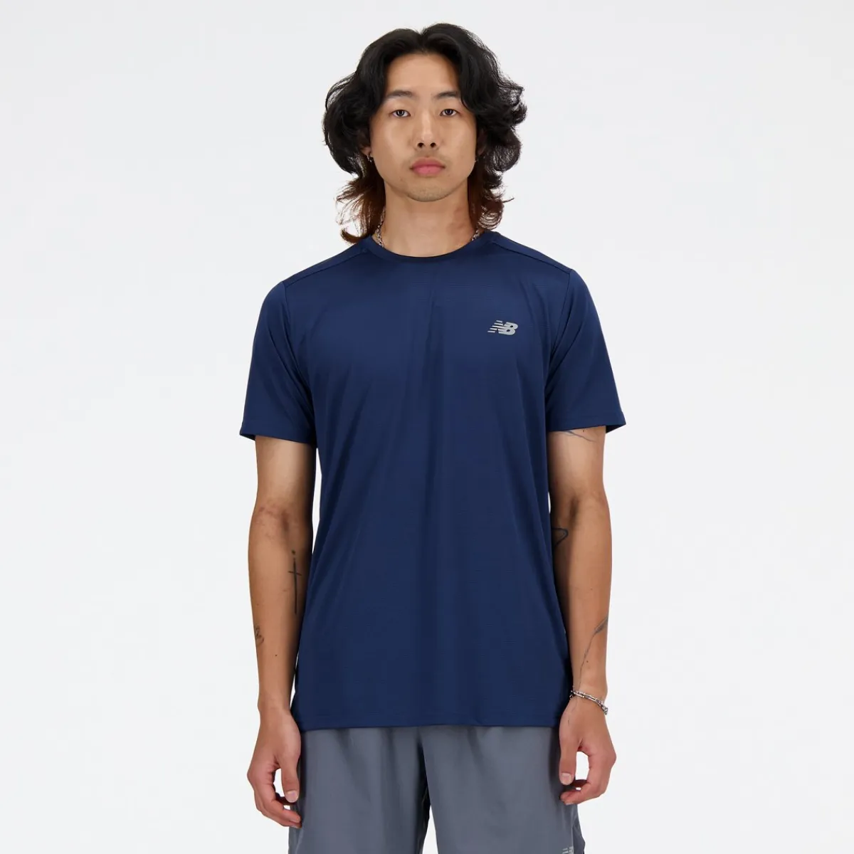 New Balance Løbetøj|Træningstøj-Sport Essentials T-Shirt Herre NB Navy