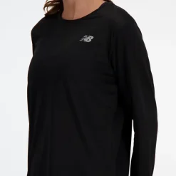 New Balance Træningstøj|Løbetøj-Sport Essentials Langærmet T-shirt Dame  Black