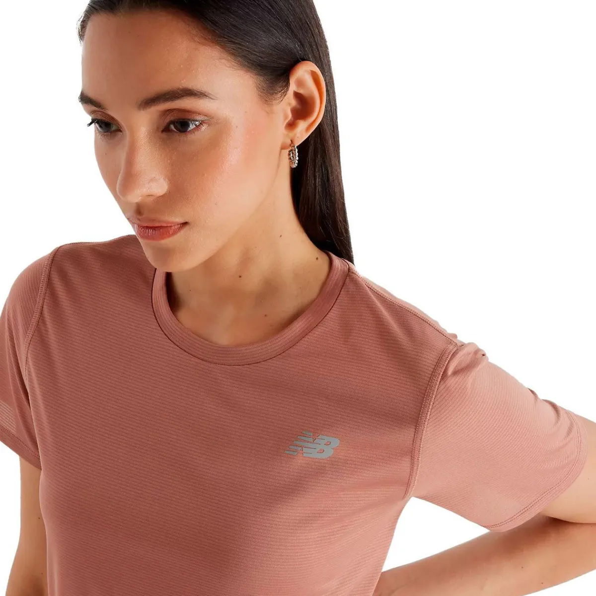 New Balance Træningstøj|Løbetøj-Sport Essentials T-Shirt Dame Sparrow