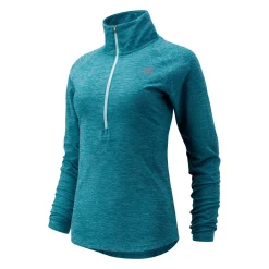 New Balance Løbetøj|Løbetøj-Sport Spacedye Half Zip Løbetrøje Dame Turquoise