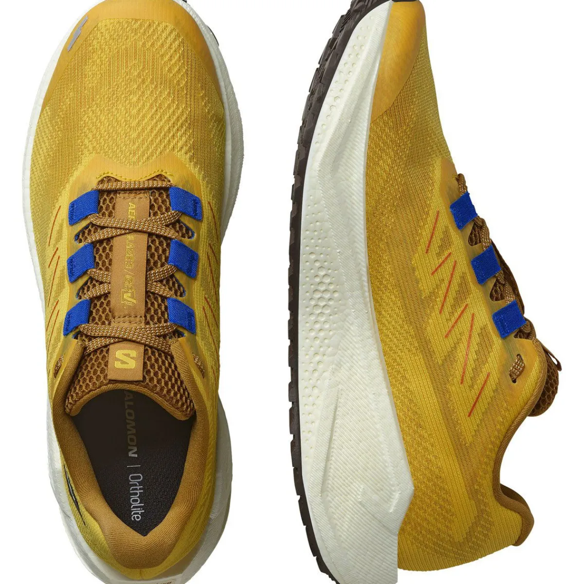 Salomon Løbesko|Sneakers-Aero Blaze 3 GRVL Løbesko Herre Spicy Mustard / Vanilla Ice / Nautical Blue