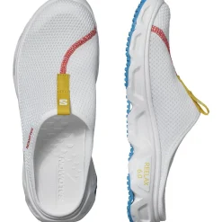 Salomon Fritidssko-Reelax Slide 6.0 Herre White / Transcend Blue / Lemon