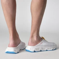 Salomon Fritidssko-Reelax Slide 6.0 Herre White / Transcend Blue / Lemon