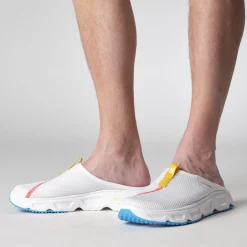 Salomon Fritidssko-Reelax Slide 6.0 Herre White / Transcend Blue / Lemon