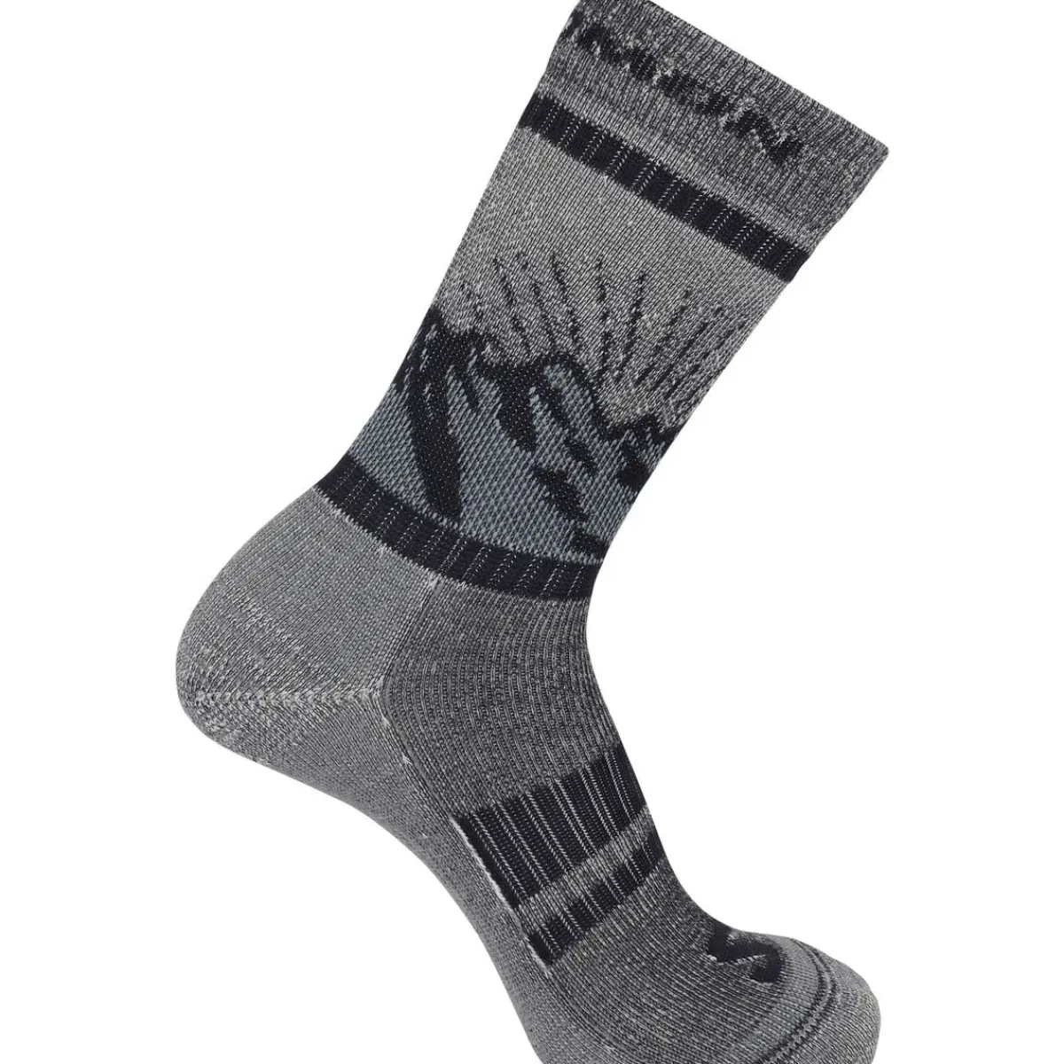 Salomon Vintertøj|Outdoortøj-Retro Wool Crew Sokker Carbon / White