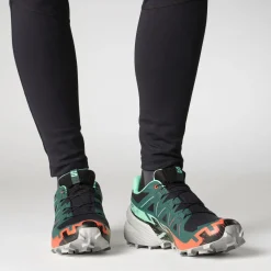 Salomon Fodtøj|Løbesko-Speedcross 6 Gore-Tex Damesko  Black / Electric Green / Cherry Tomato