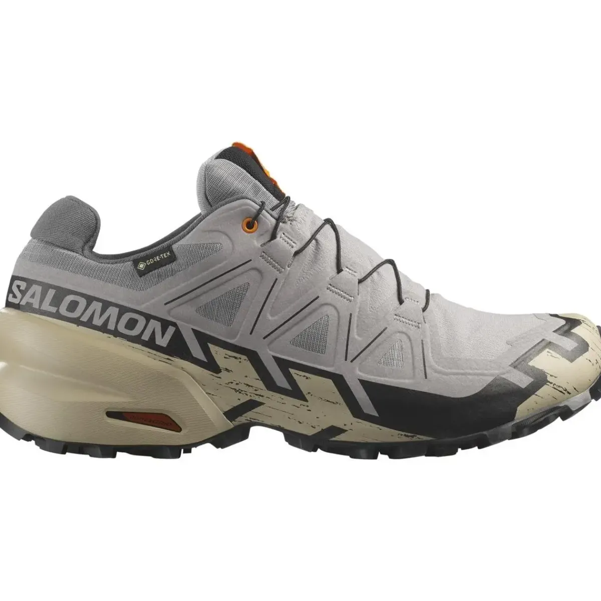 Salomon Fodtøj|Løbesko-Speedcross 6 Gore-Tex Herresko Gull / White Pepper / Black