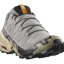 Salomon Fodtøj|Løbesko-Speedcross 6 Gore-Tex Herresko  Gull / White Pepper / Black