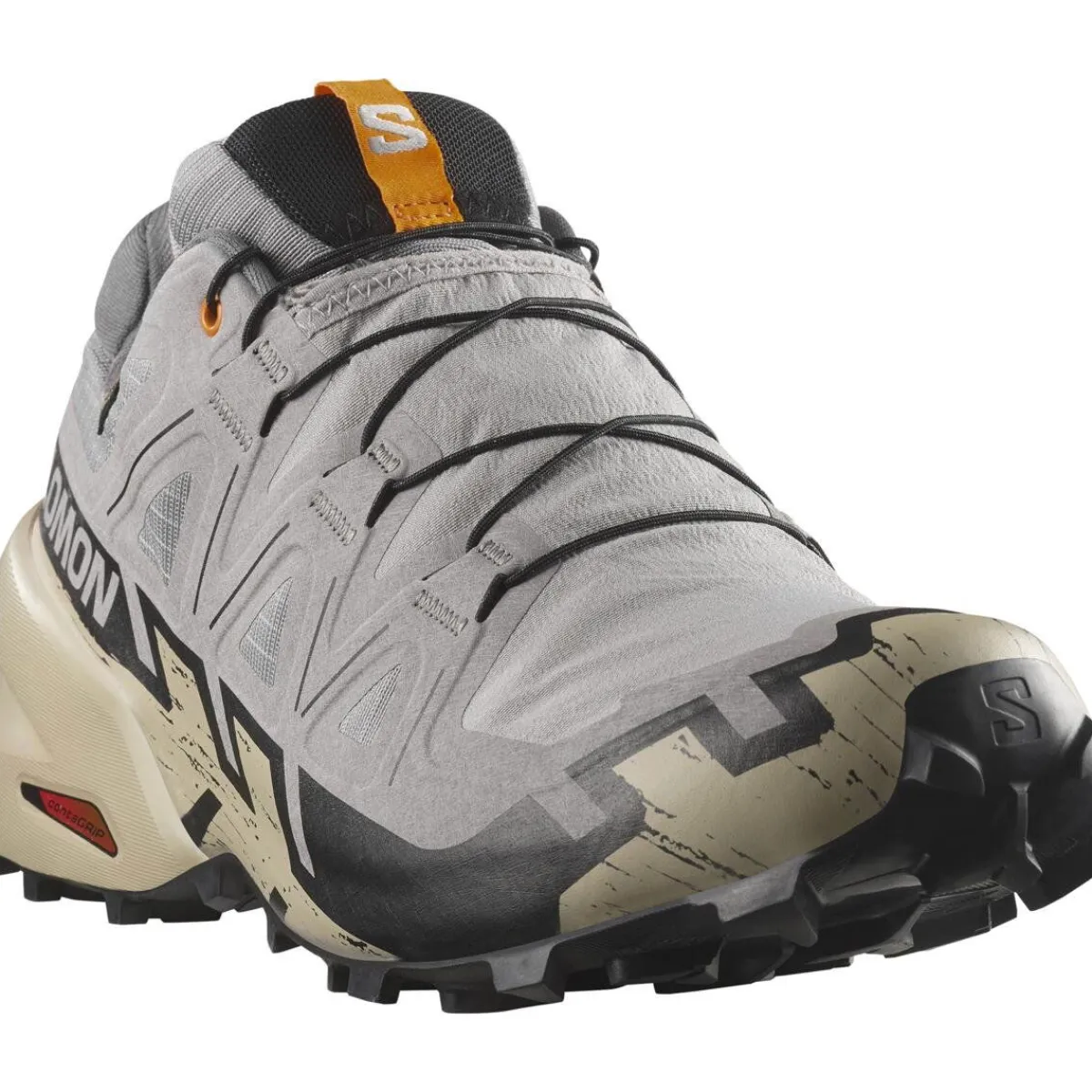 Salomon Fodtøj|Løbesko-Speedcross 6 Gore-Tex Herresko Gull / White Pepper / Black