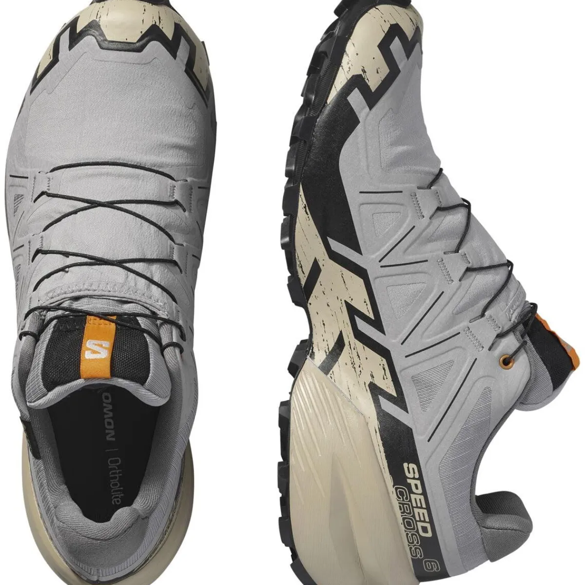 Salomon Fodtøj|Løbesko-Speedcross 6 Gore-Tex Herresko Gull / White Pepper / Black