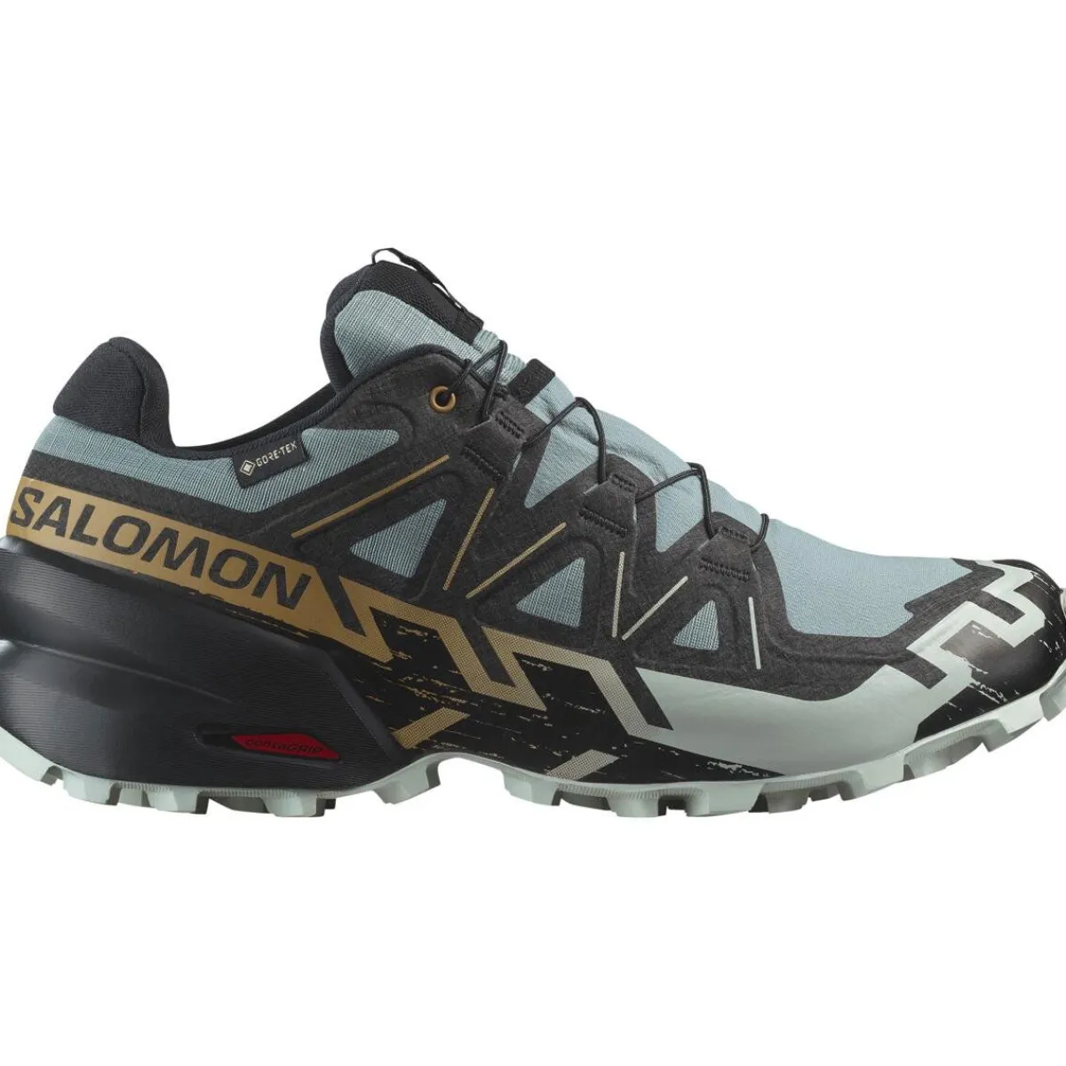 Salomon Fodtøj|Løbesko-Speedcross 6 Gore-Tex Herresko Tropper / Black / Wood Trush