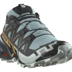 Salomon Fodtøj|Løbesko-Speedcross 6 Gore-Tex Herresko  Tropper / Black / Wood Trush