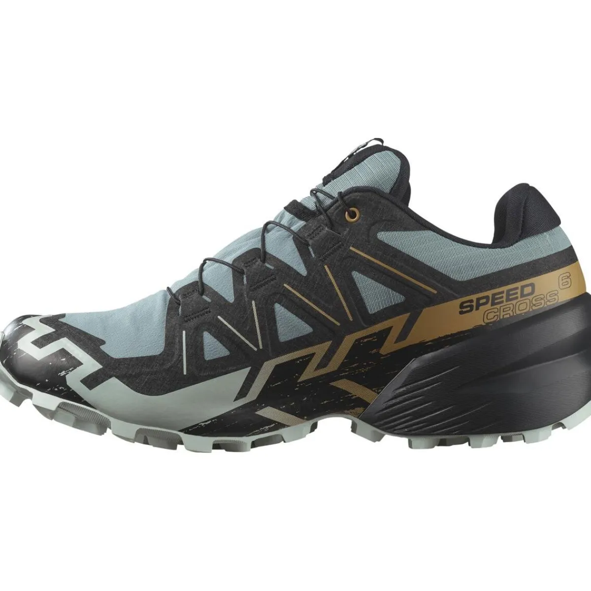 Salomon Fodtøj|Løbesko-Speedcross 6 Gore-Tex Herresko Tropper / Black / Wood Trush