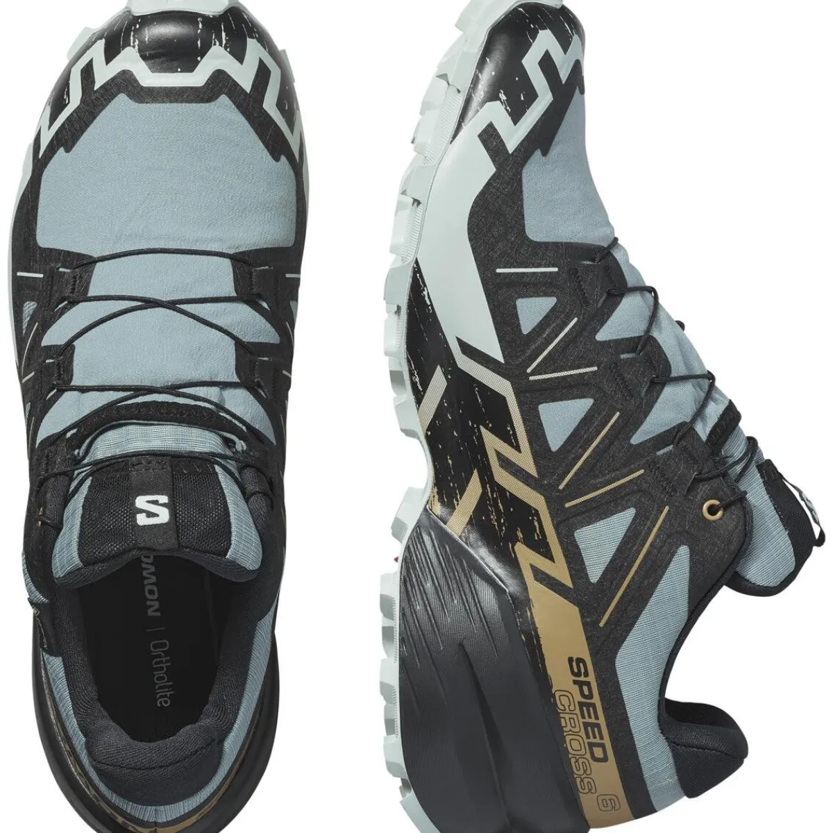Salomon Fodtøj|Løbesko-Speedcross 6 Gore-Tex Herresko Tropper / Black / Wood Trush