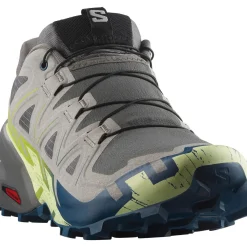 Salomon Fodtøj|Løbesko-Speedcross 6 Herresko  Castlerock / Lime Cream / Poseidon