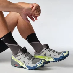 Salomon Fodtøj|Løbesko-Speedcross 6 Herresko  Castlerock / Lime Cream / Poseidon