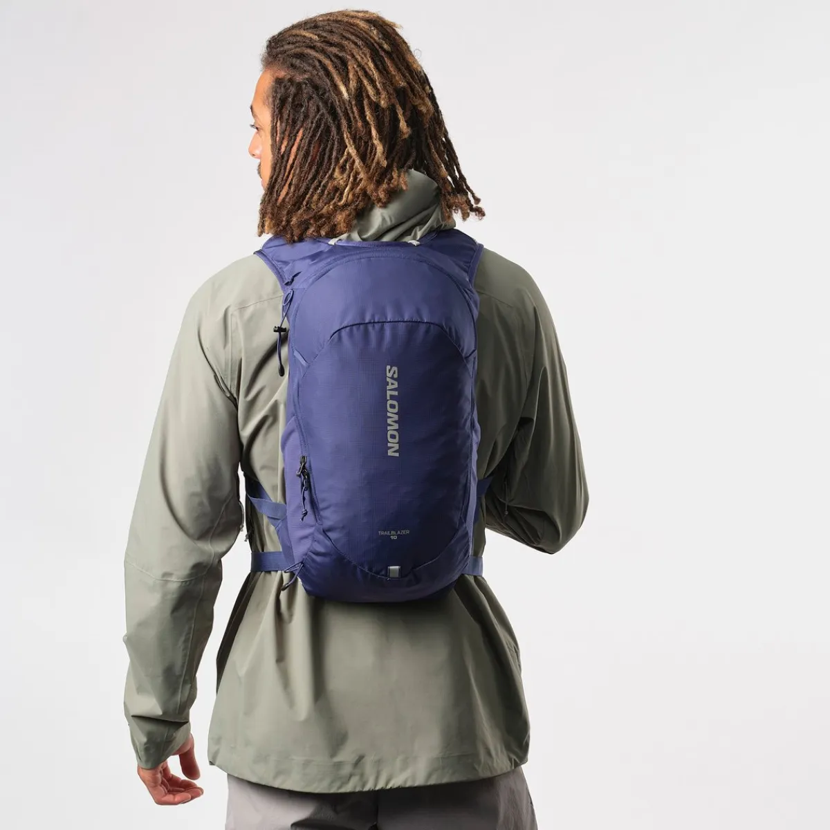 Salomon Rygsække|Udstyr-Trailblazer 10 Hiking Rygsæk, blå Mazarine / Ghost Gray