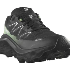 Salomon Fodtøj|Løbesko-Ultra Flow 2 Gore-Tex Løbesko Herre  Black / Black / Patina Green