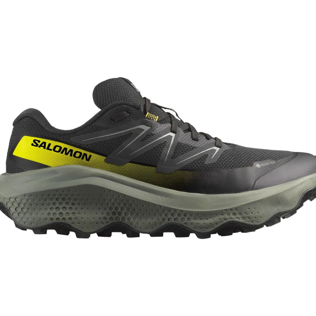 Salomon Fodtøj|Løbesko-Ultra Flow 2 Gore-Tex Løbesko Herre Black / Transparent Yellow / Rose Violet