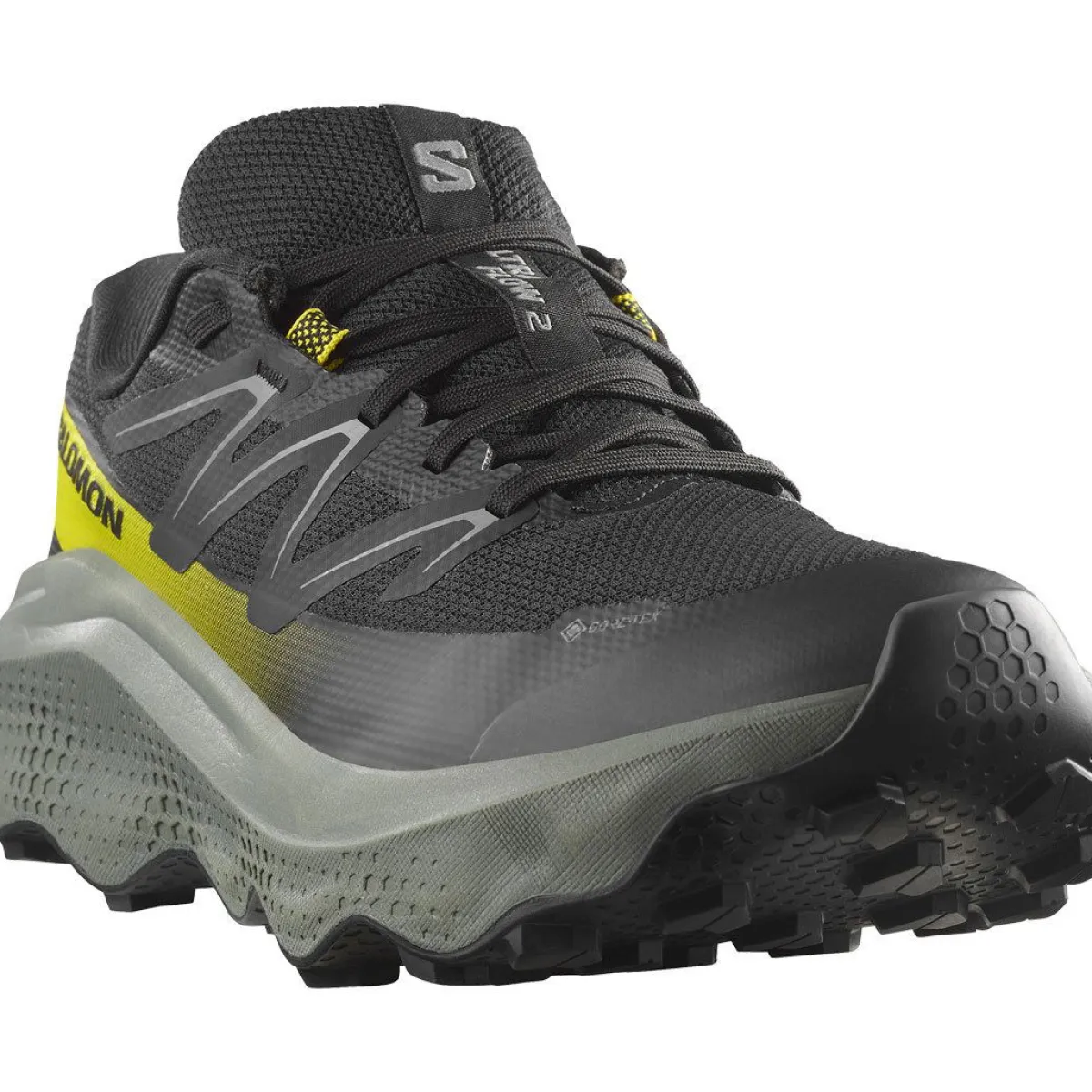 Salomon Fodtøj|Løbesko-Ultra Flow 2 Gore-Tex Løbesko Herre Black / Transparent Yellow / Rose Violet