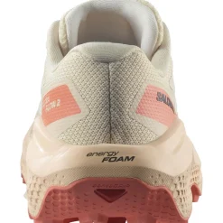 Salomon Fodtøj|Løbesko-Ultra Flow 2 Løbesko Dame Almond / Tender Peach/ Fusion Coral