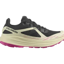 Salomon Løbesko|Fritidssko-Ultra Flow Løbesko Dame Black / Transparent Yellow / Rose Violet