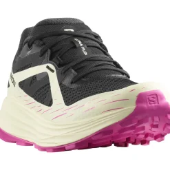 Salomon Løbesko|Fritidssko-Ultra Flow Løbesko Dame  Black / Transparent Yellow / Rose Violet